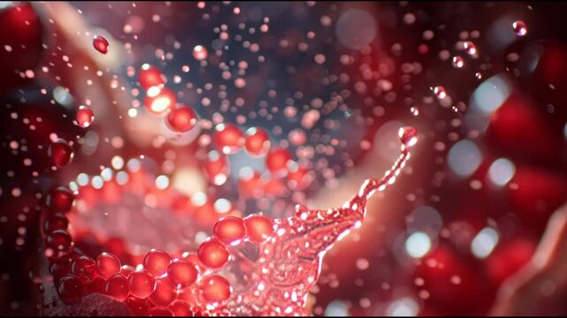 4K Slow-Motion Macro of Pomegranate Aril Splash - VFX Stock Footage