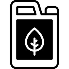 Obraz premium vector icon Organic Oil, Sustainable, Eco Friendly, Green, Energy, Jerry can