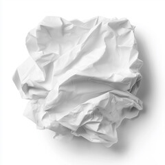Obraz premium A wrinkled white piece of office paper lies crumpled, symbolizing lost ideas and creativity Generative AI