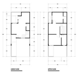 Black and White floor plan of a modern unfurnished house for your design. Suburban house vector blueprint. Architectural background