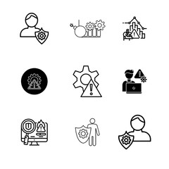 Crisis managment  icon set