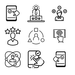 User experience  icon set