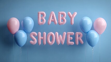 Colourful balloons for a baby shower