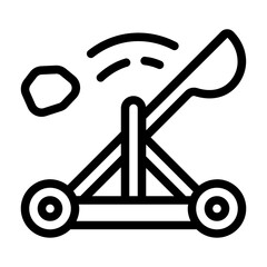 throwing weapon icon with line style