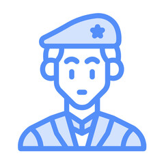 veteran icon with lineal color style