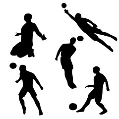 Silhouette football player's