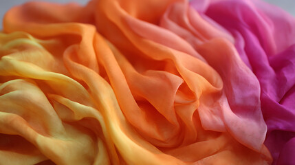 Sunset Ombre: Vibrant Gradient Dyed Silk for Dynamic Visual Shows on Wide-Screen Displays