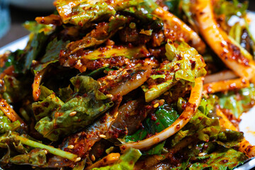 spicy marinated anchovy salad