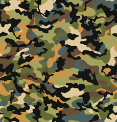 Fototapeta premium Seamless pattern of camouflage shapes