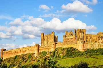 Fototapeta premium Bamburgh Castle is a historic fortress located on the northeast coast of England, in Northumberland.