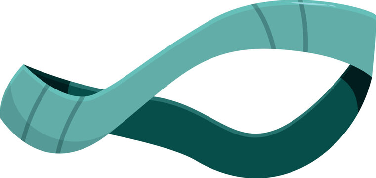 Twisted ribbon forming a continuous loop, symbolizing infinity and endless possibilities