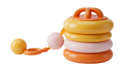 BABY TOYS - Colorful baby stacking rings toy suitable for early childhood development and motor skills practice