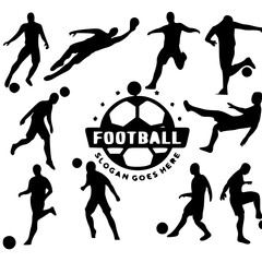 Silhouette football player's