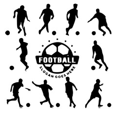 Silhouette football player's