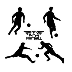Silhouette football player's