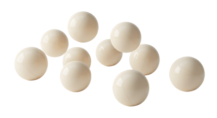 BABY TOYS - Set of white billiard balls isolated on white background perfect for gaming or sport concepts