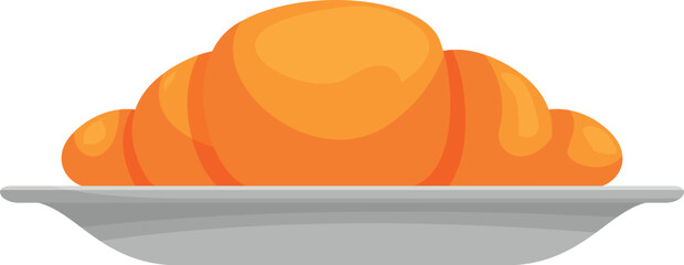 Delicious golden brown croissant served on a plate, ready to be enjoyed for breakfast or as a snack