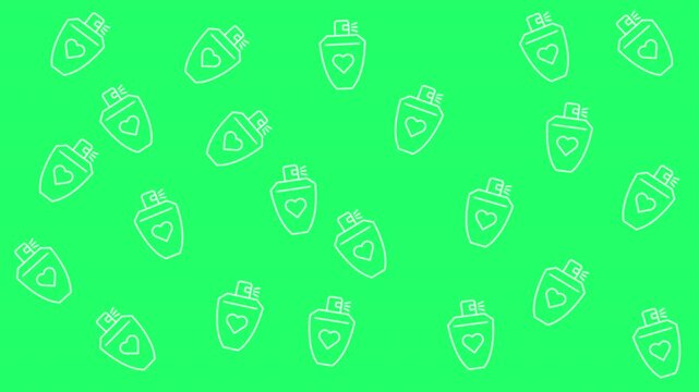 Many white shaker bottle outlines on a bright green background. Perfect for fitness or healthrelated designs and branding material.