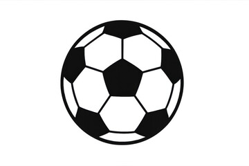 Obraz premium Soccer ball icon representing sport, game, competition, and victory with a classic black and white pattern