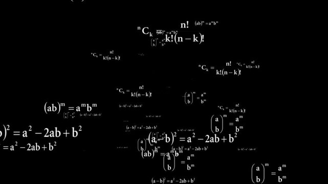 Mathematics and Education Background Animation &ndash; Abstract Scientific Concepts, Numbers, Formulas, and Learning Symbols for School, University, and Academic Video Projects