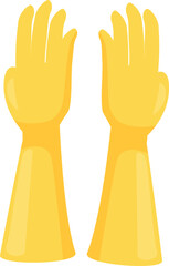 Rubber gloves providing safety and hygiene during cleaning tasks