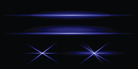 Bright blue neon flare on a dark, abstract background with colourful laser streaks and quick motion blur, dynamic light explosion, vibrant energy beam, digital splash, ray glow and modern vector line