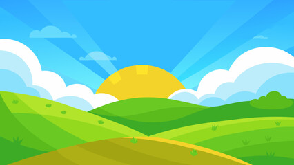 Obraz premium landscape with mountains and blue sky