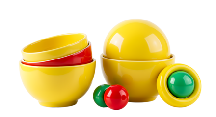 BABY TOYS - Colorful plastic stacking cups and balls toy for children, educational playset for toddlers and preschoolers, perfect for early learning and motor skills