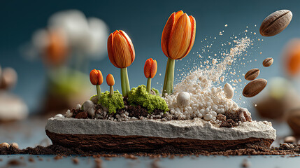 Future growth symbolized by planting seeds of success for years to come