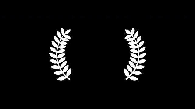 Film Awards Wreath Animation (White)