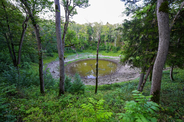 Kaali meteorite crater on the Estonian island of Saaremaa in the Baltic Sea