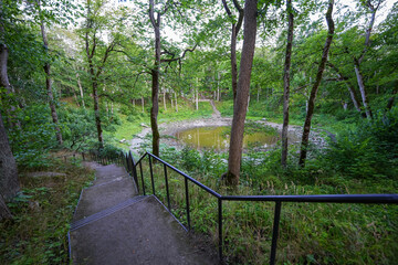 Kaali meteorite crater on the Estonian island of Saaremaa in the Baltic Sea