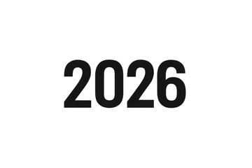 2026 New Year PNG Modern Minimalist Logo