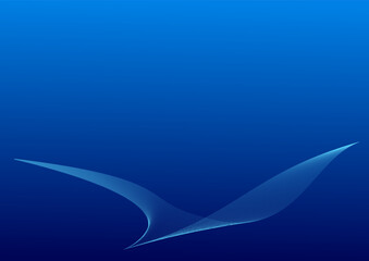 abstract blue background with a flying bird