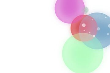 Abstract colorful bokeh circles overlay abstract background for digital art and design projects isolated on transparent background