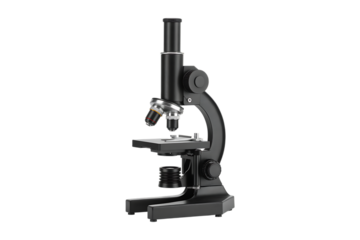 microscope is sitting isolated on transparent background