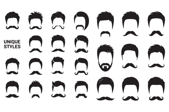 Collection of 30 unique men's hairstyles and mustache styles for styling ideas