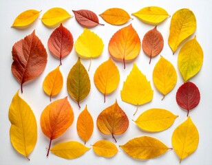 Obraz premium autumn leaves isolated on white