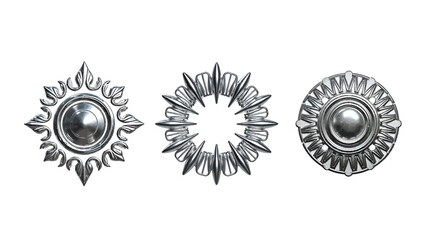 Elegant metallic ornaments shine, perfect for adding a touch of sophistication and luxury to any design project or creative endeavor with timeless appeal