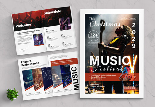 Christmas Music Festival Booklet Template