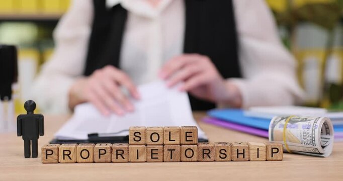 Creating a sole proprietorship in a cozy workspace with papers and materials in bright, inviting colors