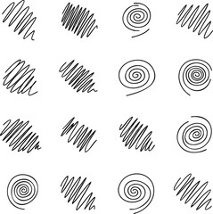 Abstract Scribbles and Spirals A Collection of HandDrawn Elements.
