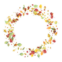 Leaves Falling Autumn Foliage Chaotic Leaf Flying