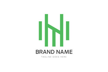 Abstract initial letter HM or MH logo design vector for property and construction, company logo design template