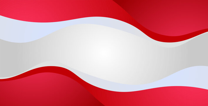 minimal abstract red white wave shape with simple textured and simple shape composition background. eps10 vector