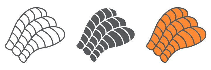 Sashimi icon, asian and food, sushi sign, vector graphics, a linear pattern on a white background. editable stroke