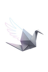 Origami paper airplane vector icon, a concept design craft object symbolizing travel and flight