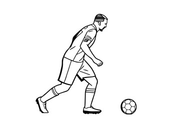 football player hiting a kick silhouette