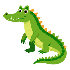 Crocodile vector on white background