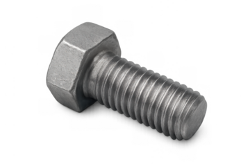 Steel hex bolt providing industrial fastening and secure connection, robust metal threaded hardware for construction projects